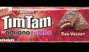 The Tim Tam Red Velvet combines red biscuit with a cream cheese centre and a milk chocolate coating.